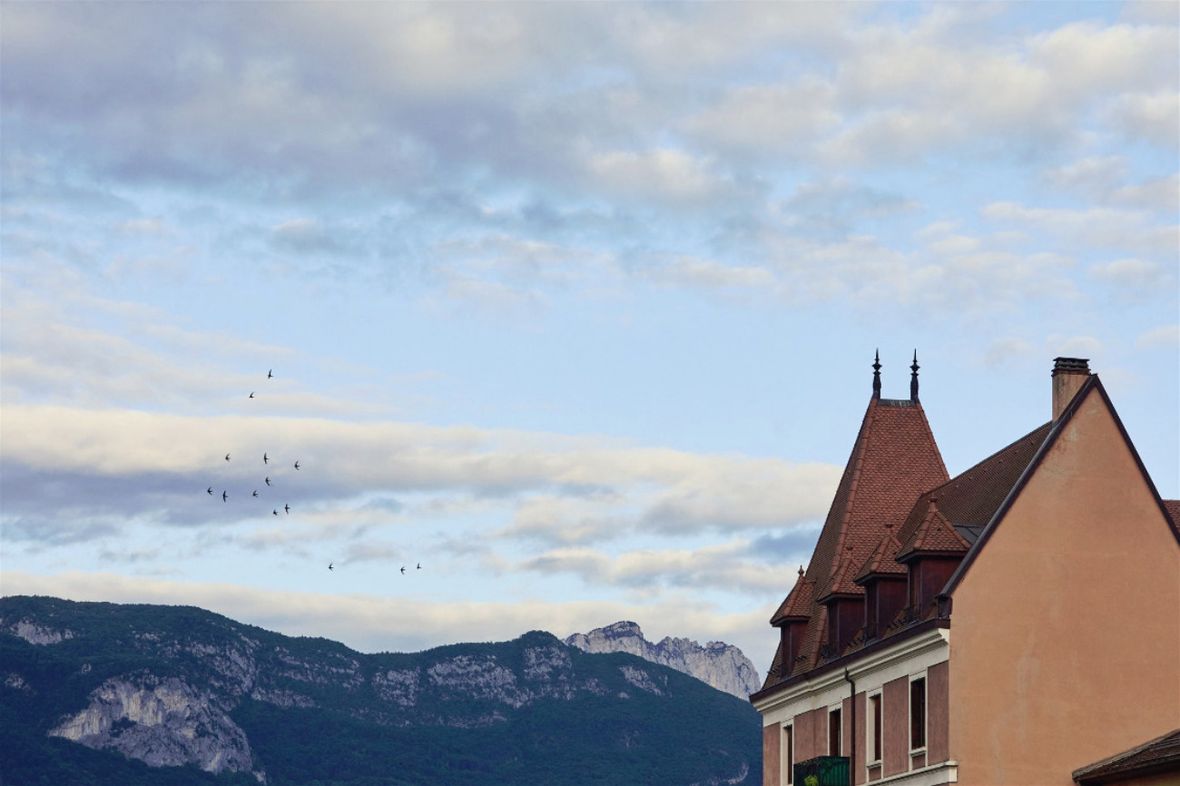 Himmel über Annecy, Frankreich